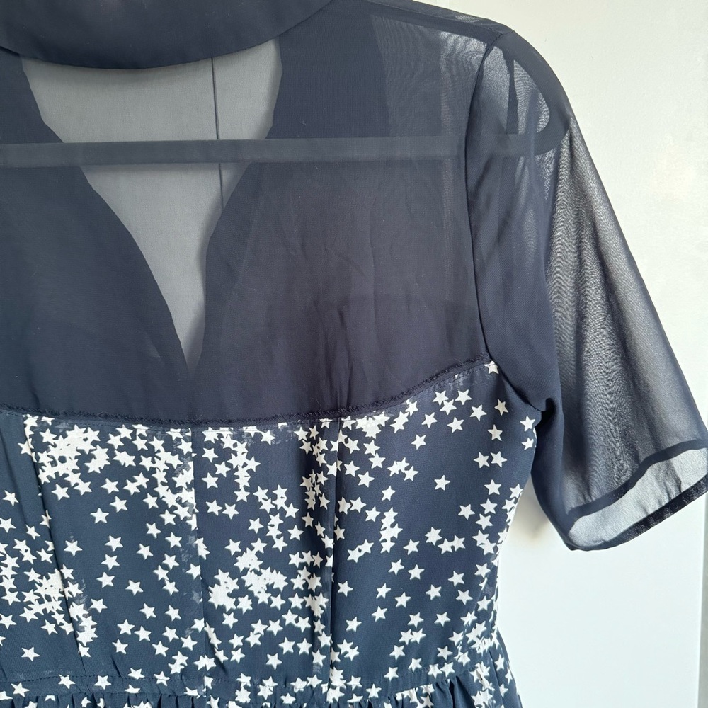 Princess Vera Wang Blue and Gray Star Collared Dress - Picture 6 of 7